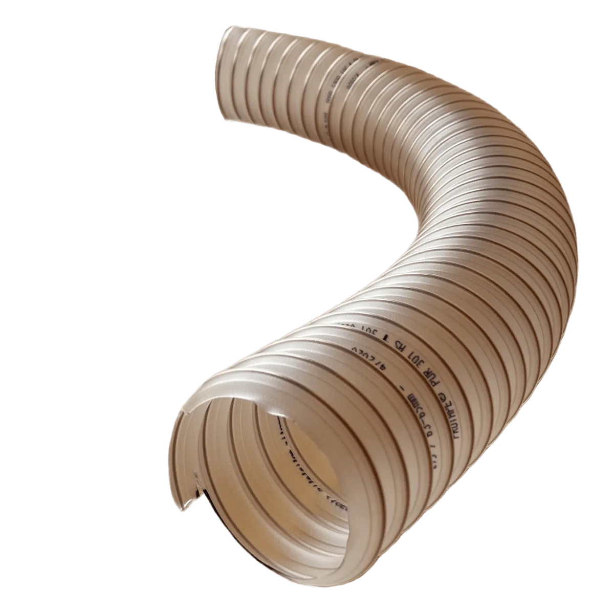 Heavy duty flexible insulation hose and connectors for cellulose insulation blower