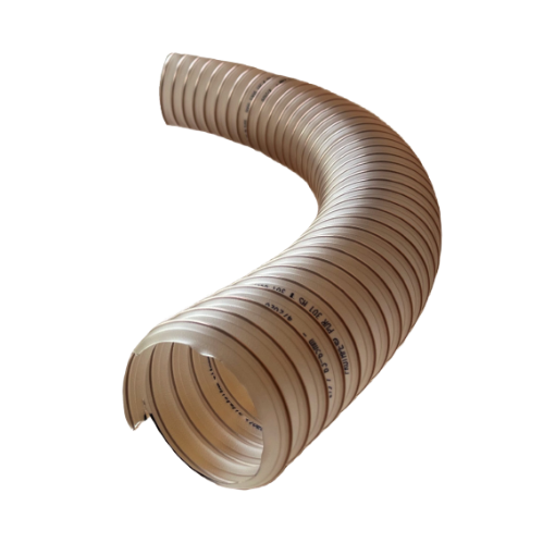 Polyurethane insulation blower hose with metal grounding wire, softer profile